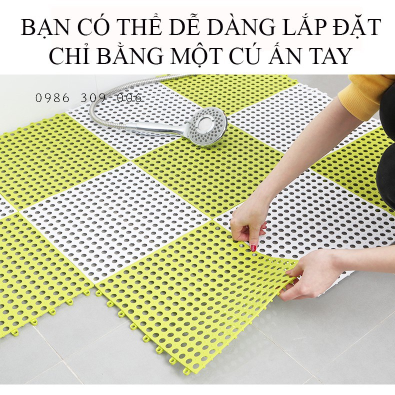 Thảm nhựa ghép lót sàn chống trơn trượt nhà tắm. Miếng nhựa ghép ...