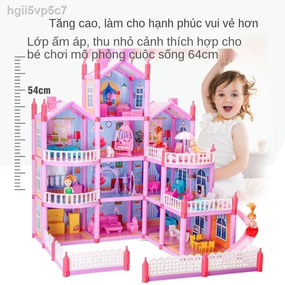 [Mới nhất ]Biệt thự lâu đài công chúa nhà búp bê mô phỏng lắp ráp chơi đồ cho bé gái quà sinh nhật