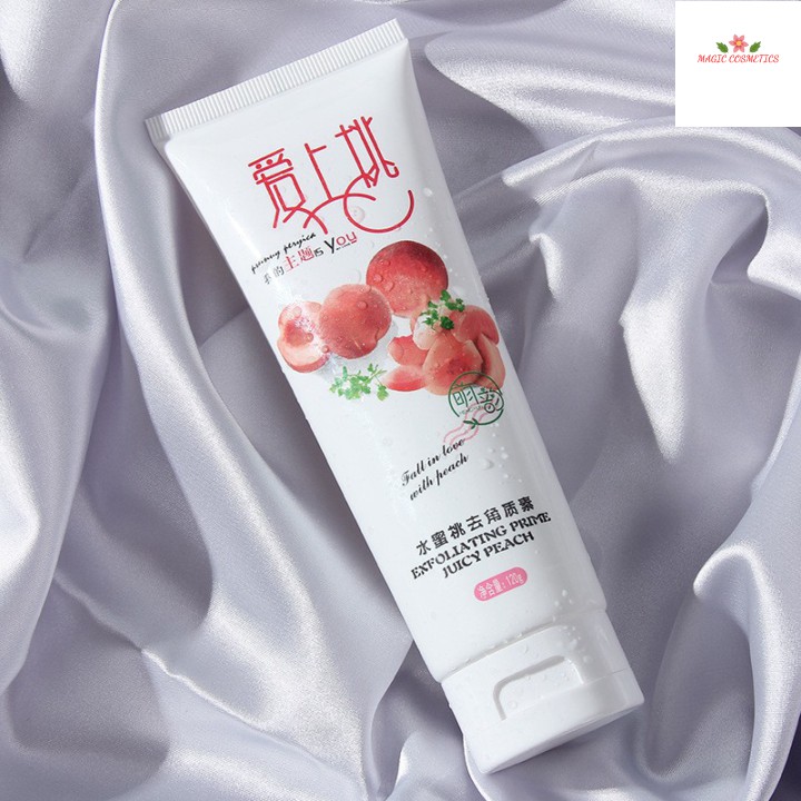 [Mã giảm giá] 🌈🍑🍒 Gel Tẩy Tế Bào, Da Chết Toàn Thân Trái Đào Exfoliating Prime Juicy Peach 120gr Làm Trắng Da, Giảm T