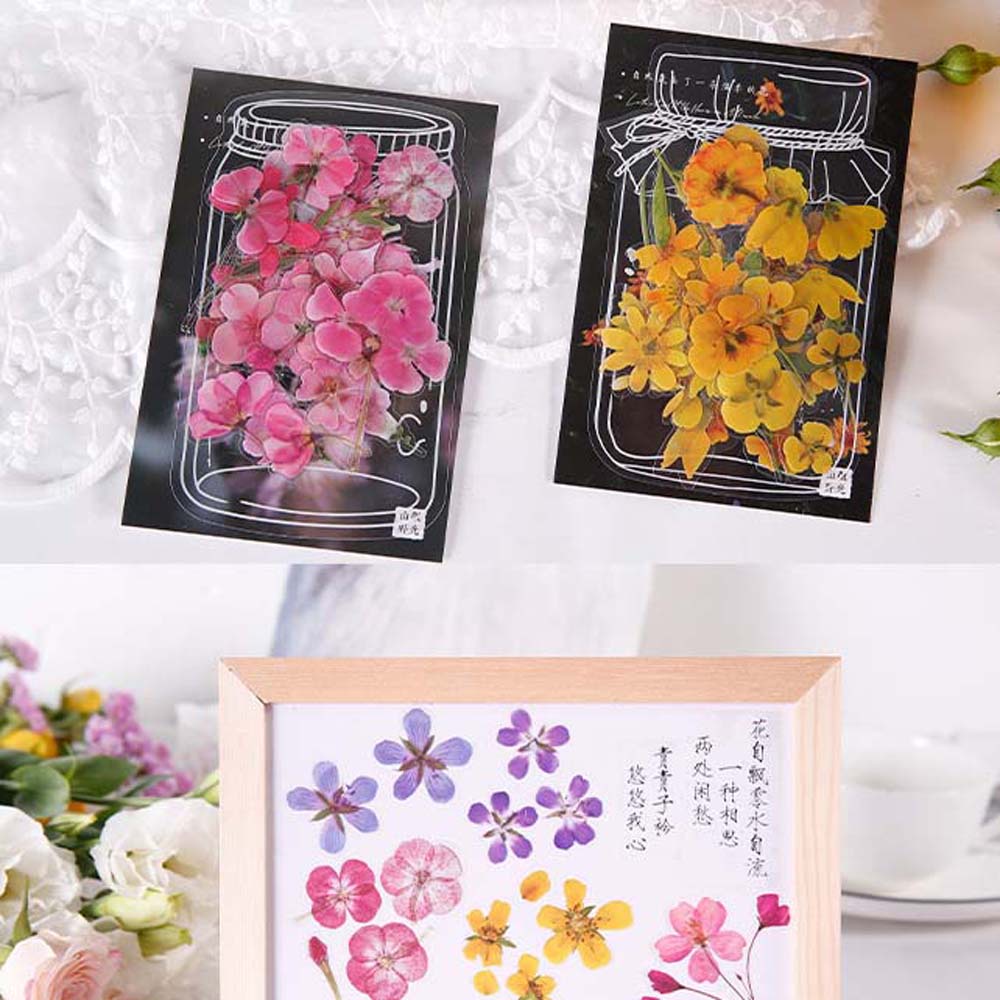 Set 40 Miếng Dán Trang Trí Sổ Tay / Đồ Thủ Công Hình Hoa Cổ Điển