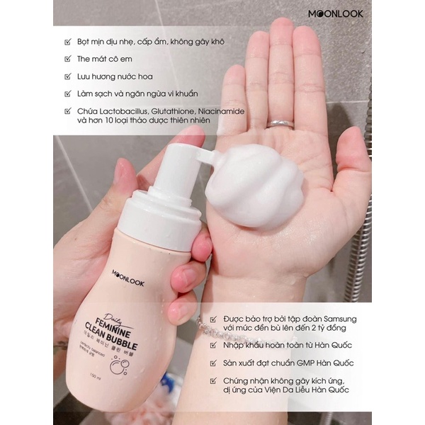 Dung dịch vệ sinh moonLook, tổng hợp các sản phẩm moonlook hàn quốc chính hãng