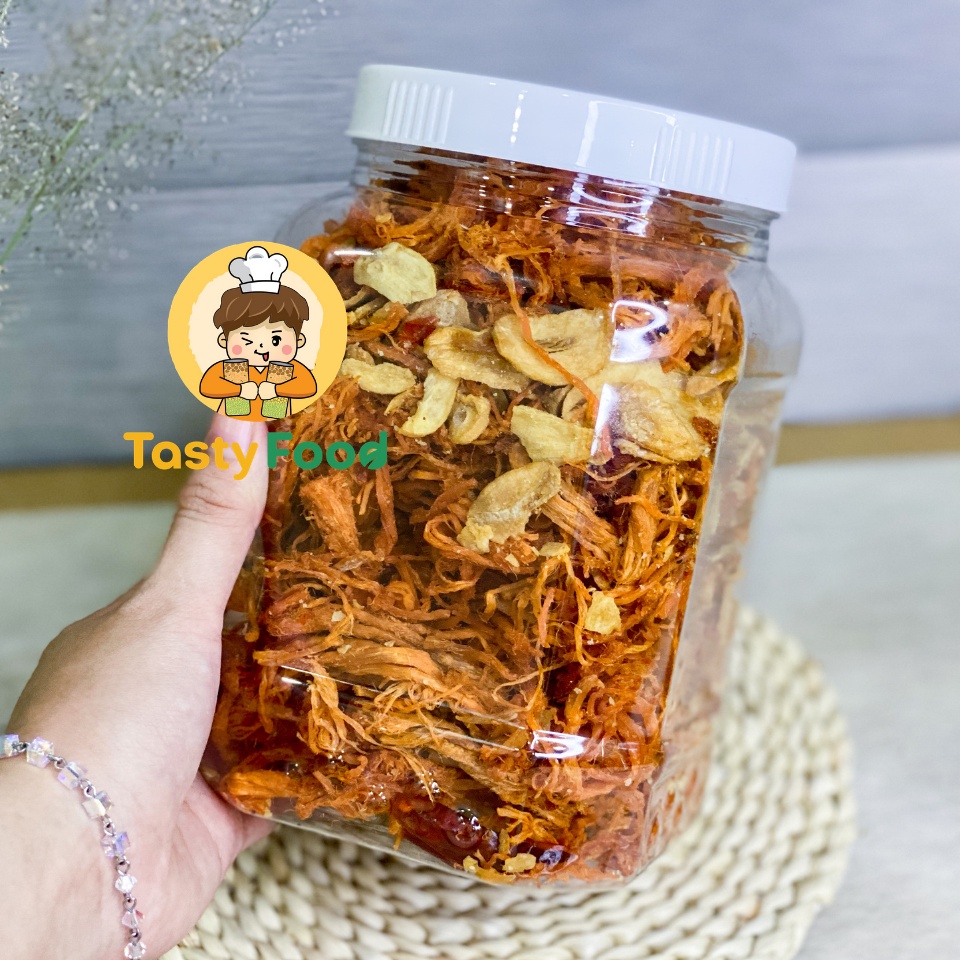 500G Hũ Khô Heo Cháy Tỏi | Khô Heo Thật