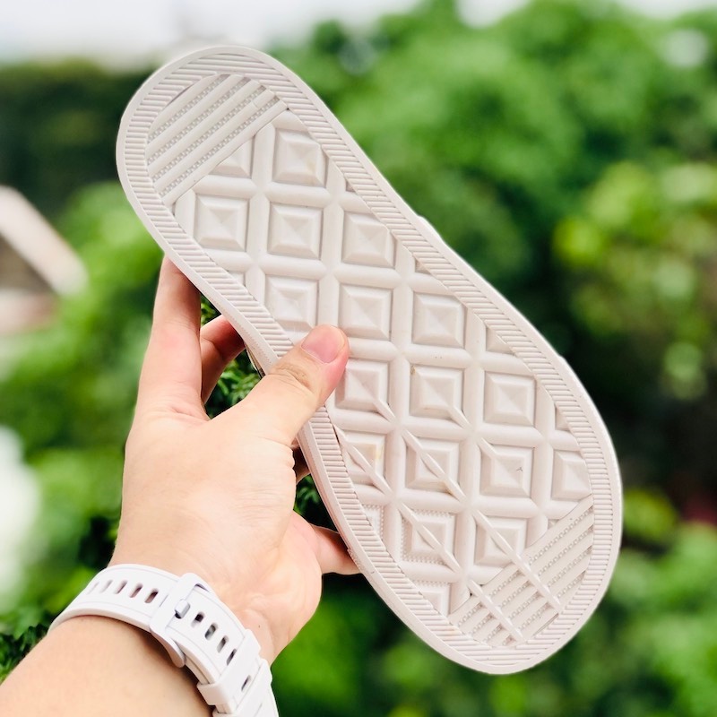 Giày vải unisex đạp gót ❤️FREESHIP + Hộp❤️  quai ngang thể thao nữ, sục hở mũi chất xịn, đế cao, Caro.đen trắng