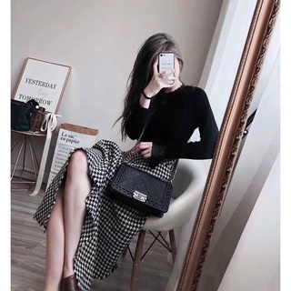 Set áo len tăm váy dạ