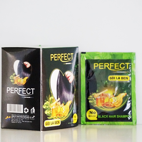 Dầu Gội Phủ Bạc Thảo Dược Gội Là Đen Perfect Hong Kong Chính Hãng chai 400ml