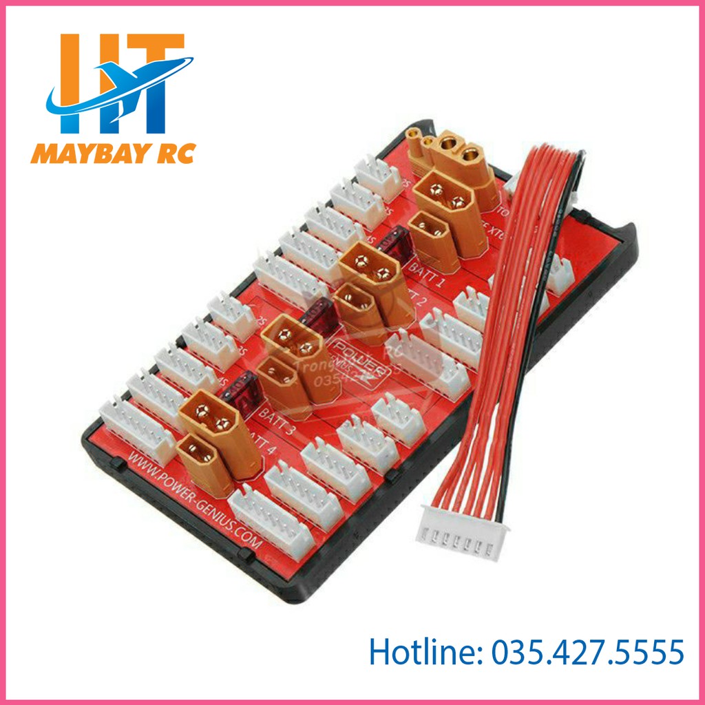 Vỉ Sạc Song Song Có Cầu Chì 2S-6S Jack XT60 Và XT30 Loại Tốt
