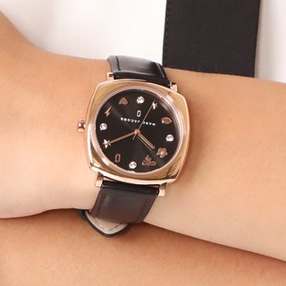 Đồng Hồ Nữ Marc Jacobs Mandy Black Leather Strap MJ1565