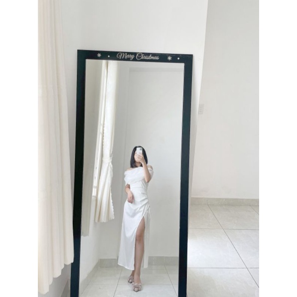 Đầm dự tiệc body xẻ tà trễ vai đính cườm sang chảnh Silk Dress [KÈM ẢNH THẬT] | BigBuy360 - bigbuy360.vn