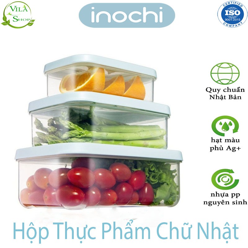 [ 6 Phân Loại ] Hộp Thực Phẩm, Hộp Nhựa Chữ Nhật Cao Cấp Inochi - Không Mùi Nhựa Sử Dụng An Toàn Trong Lò Vi Sóng