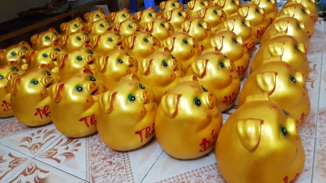 Lợn tiết kiệm bụng phệ mắt mở size 1 | BigBuy360 - bigbuy360.vn