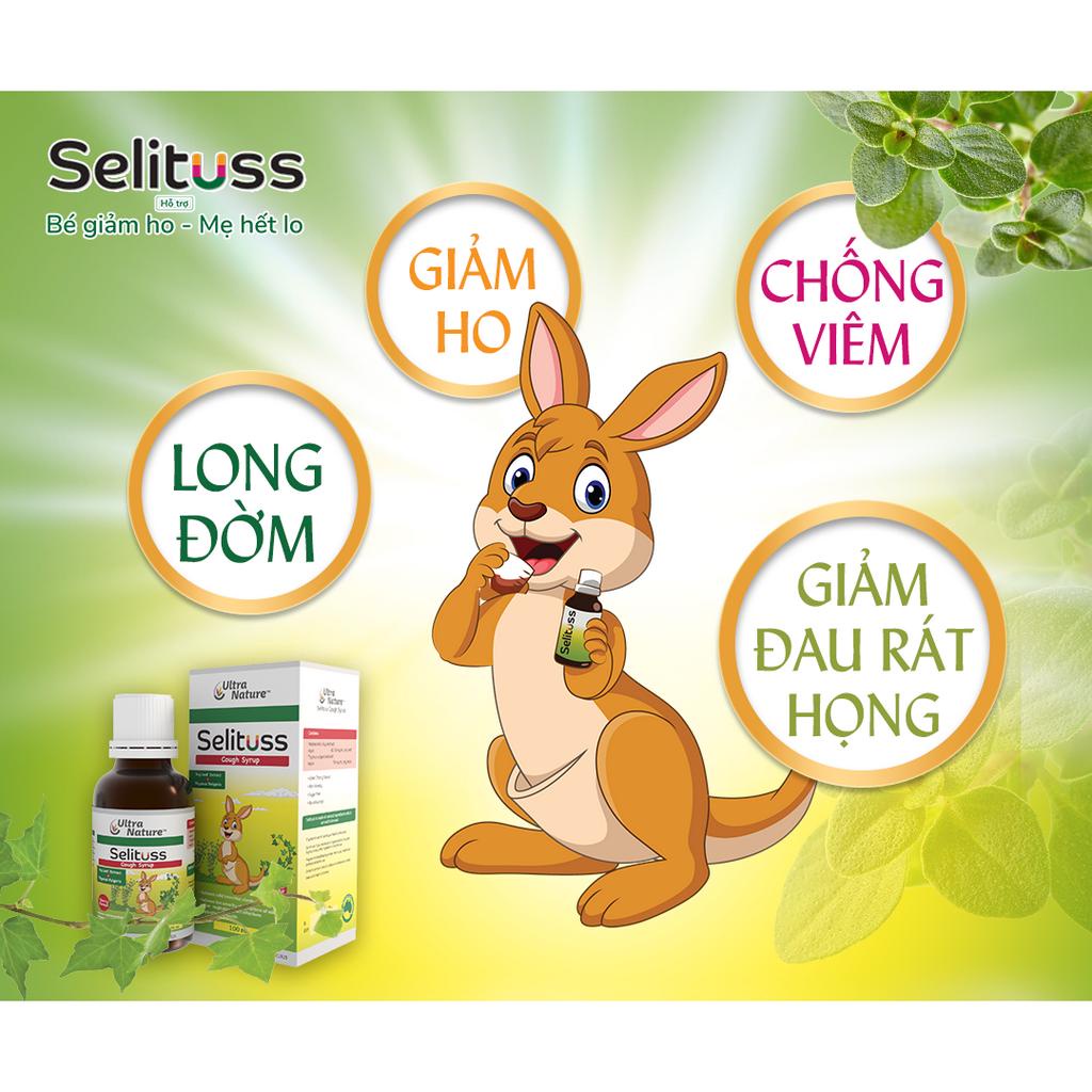 Siro Ho Selituss 20ml - Hỗ Trợ Giảm Ho, Giảm Đờm, Giảm Đau Rát Họng