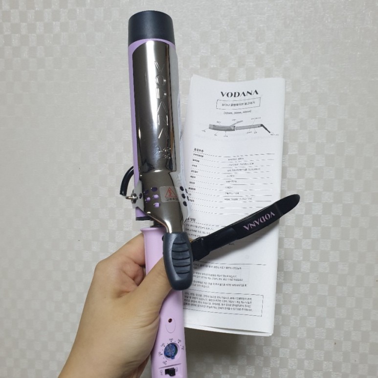 Vodana Máy uốn tóc 32mm 36mm 40mm Hàn Quốc Glam wave curling iron Violet