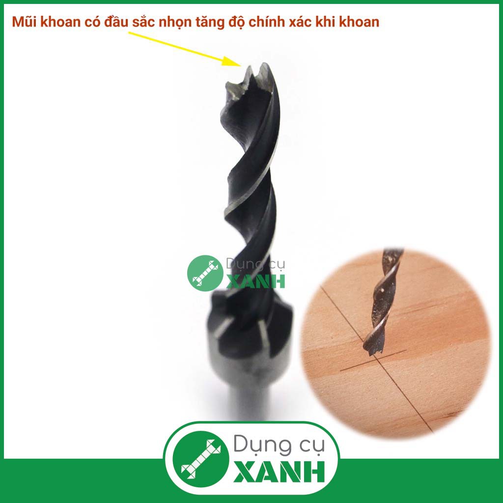 Bộ 7 mũi khoan gỗ bắt âm mũ vít 3 - 10 mm thép gió 4241