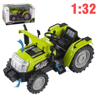 Mô hình máy cày - xe máy kéo nông trại đồ chơi trẻ em bằng hợp kim nhựa xe có âm thanh và đèn tỉ lệ 1:32