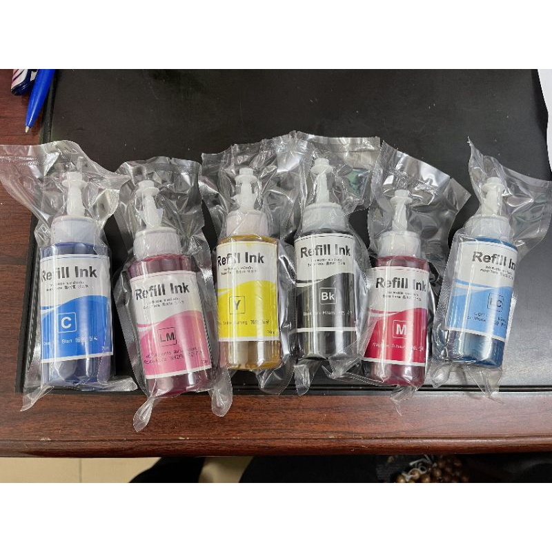 Bộ mực 6 màu Refill dùng chung cho máy in phun epson. T60/l800/l805/l1300/l1800/l310/l120/l360...