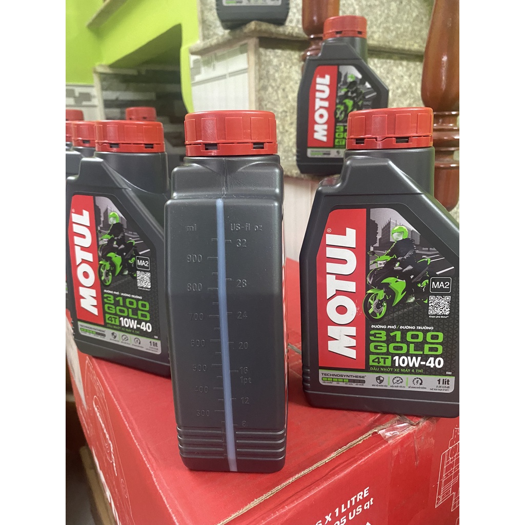 Nhớt xe số Motul 3100 gold - Chai 1 lít mẫu mới