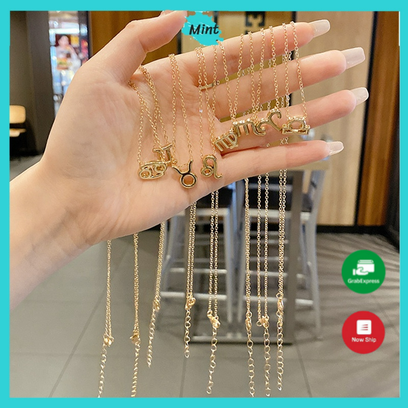 Dây Chuyền 12 Cung Hoàng Đạo ❤️FREESHIP❤️ Vòng Cổ Đặc Biệt Thiết Kế Theo Cung Hoàng Đạo