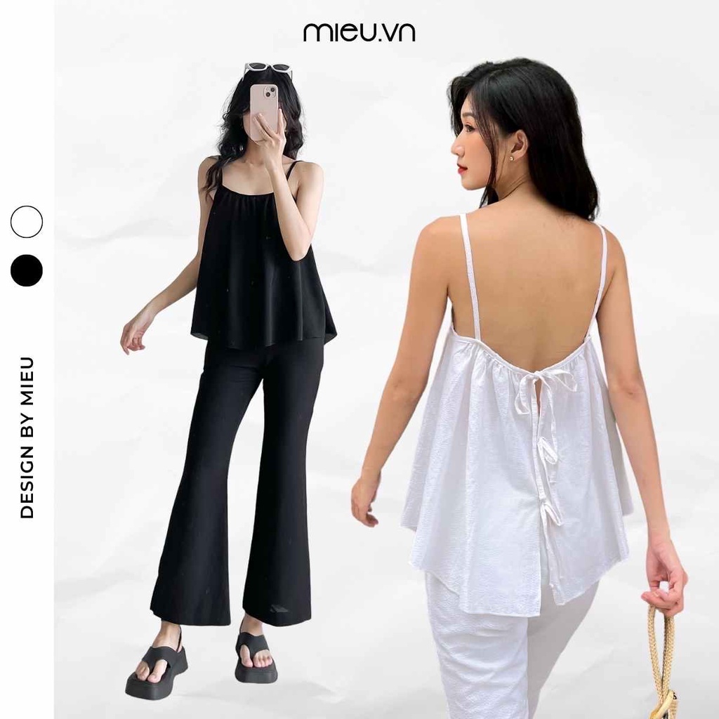 Set quần áo yếm 2 dây nữ tính, điệu đà MIEU - JAU04