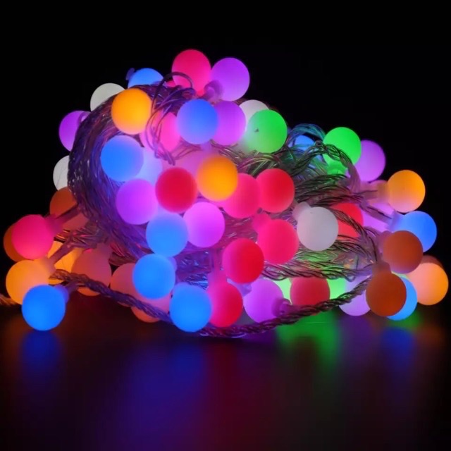 Dây đèn led trang trí bóng đèn tròn có phích cắm điện