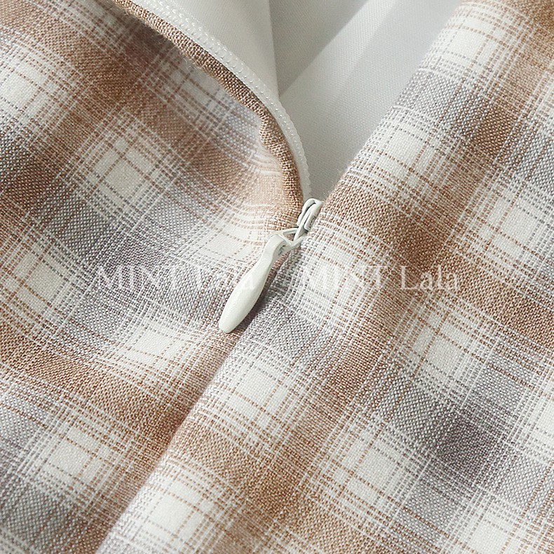 Chân Váy Quảng Châu Caro Đính Nút Túi Trước | BigBuy360 - bigbuy360.vn