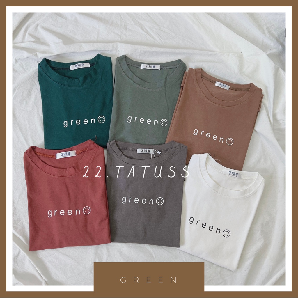 Áo thun cotton khô thoáng mát "GREEN"