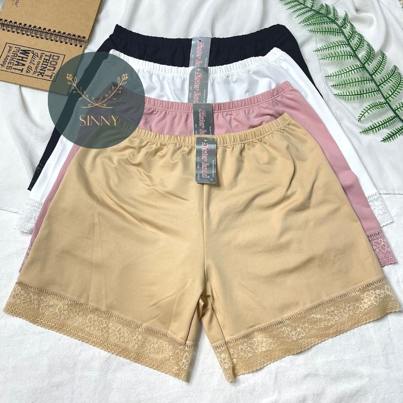 Quần đùi nữ mặc trong váy viền ren, quần bảo hộ bigsize thun lạnh co dãn Thái Lan Sisterhood 1008, Sinny