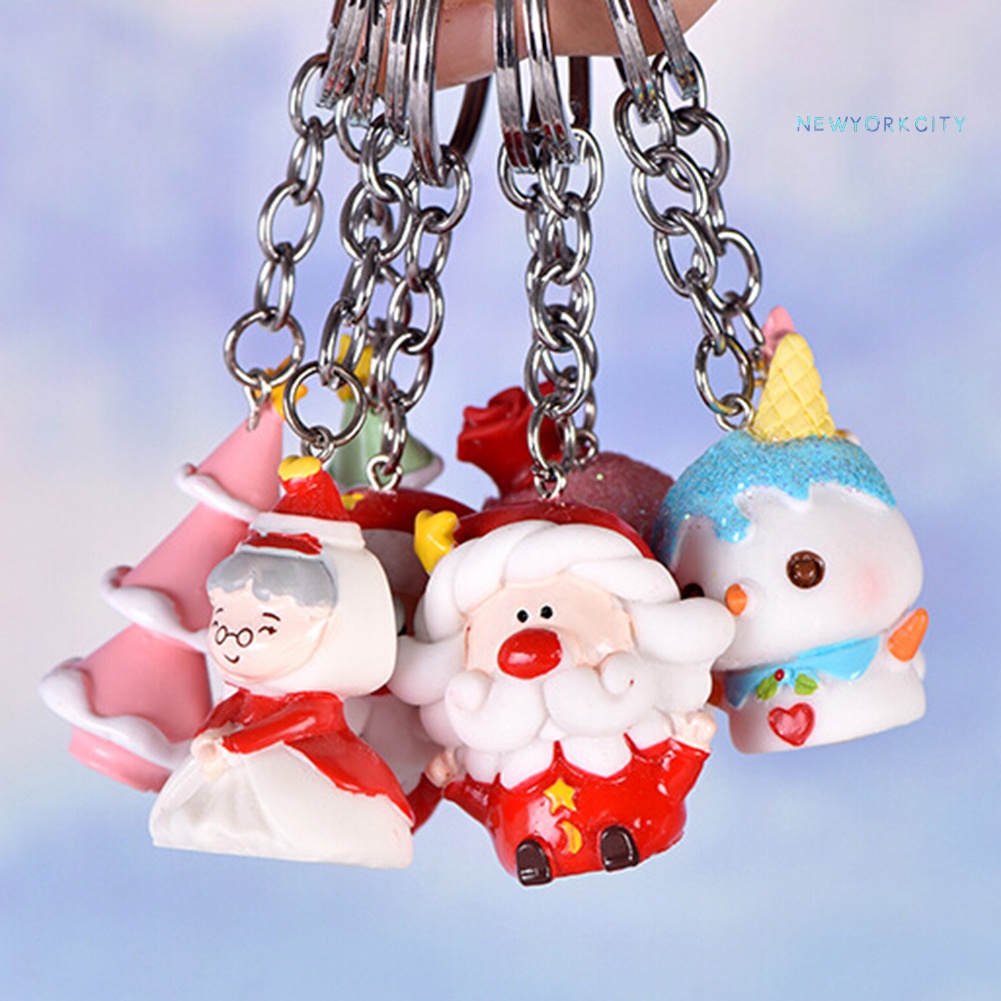 Mô hình ông già Noel/người tuyết mini trang trí cây thông giáng sinh DIY