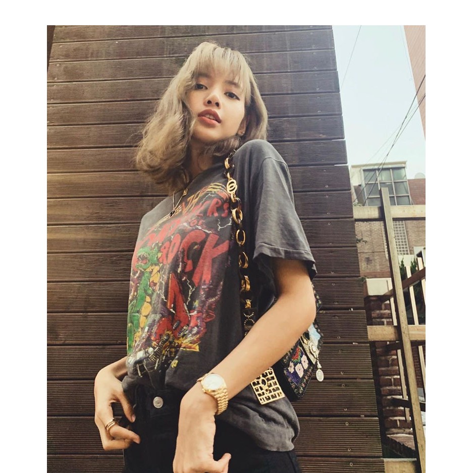 Áo Thun Tay Ngắn In Họa Tiết Theo Phong Cách Nhóm Nhạc Blackpink Cá Tính Lisa | BigBuy360 - bigbuy360.vn