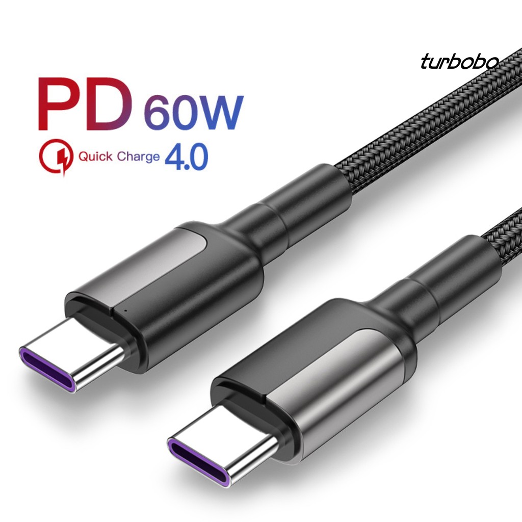 Dây Cáp Sạc Nhanh PD Truyền Dữ Liệu Hai Đầu Type C 60W Cho Điện Thoại Di Động