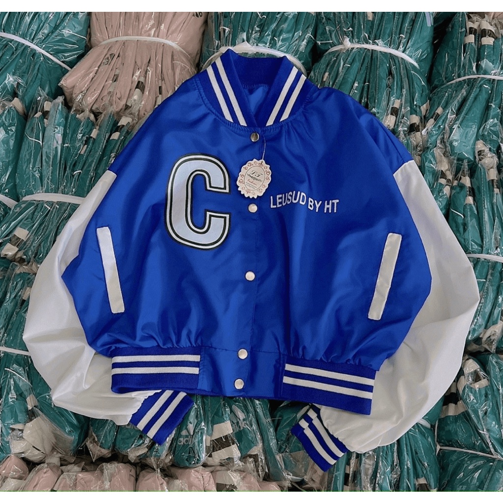 Áo Khoác Bomber Nữ Form Lửng Phối Màu In Chữ Cực Xinh Mẫu Mới Cực HOT  - ĐĂNG QUANG CLOTHER