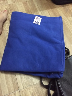 Hoodie Xanh mũ trắng