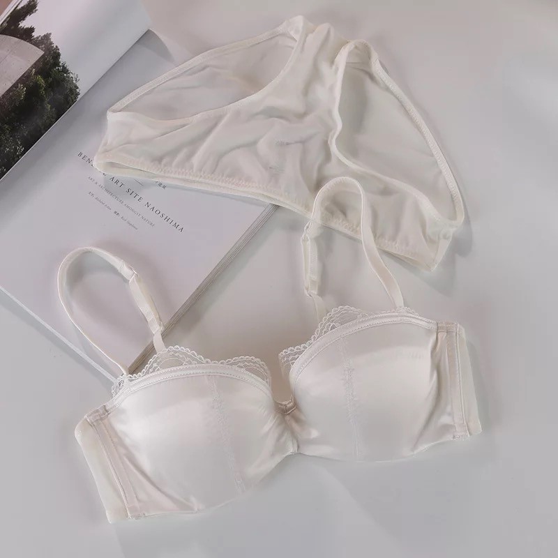 Bộ đồ lót B026 satin W268 mút mỏng có gọng