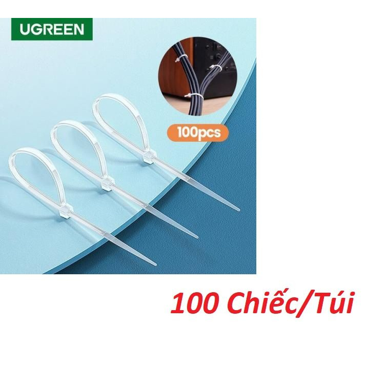 Ugreen 80109 100 chiếc kích thước 150x2.5mm Dây thít nhựa NW139
