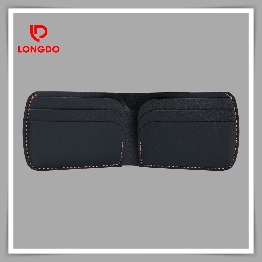 Ví nam da bò thật - Bảo hành 5 năm - Hàng chính hãng thương hiệu Longdo Leather - B04