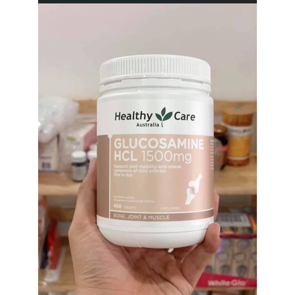 VIÊN KHỚP GLUCOSAMINE HCL HEALTHY CARE 1500MG 400 VIÊN (SX: ÚC)