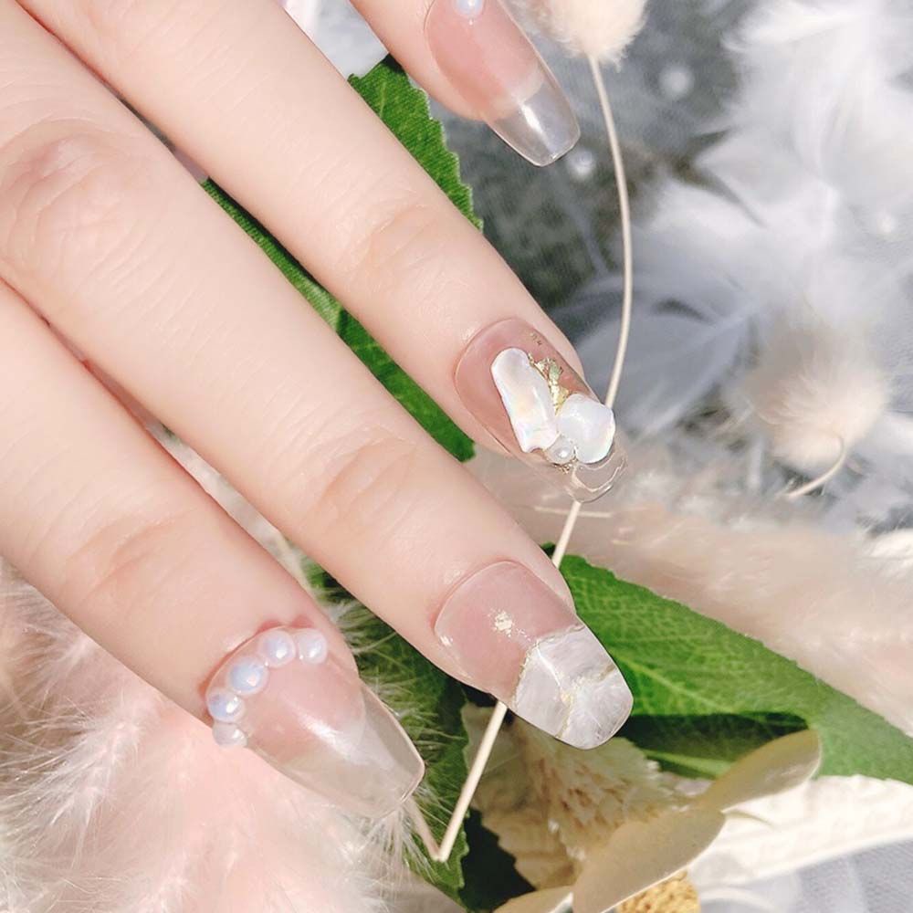 [Hàng mới về] Kim sa vỏ sò tự nhiên mỏng lấp lánh màu kẹo trang trí làm đẹp móng DIY