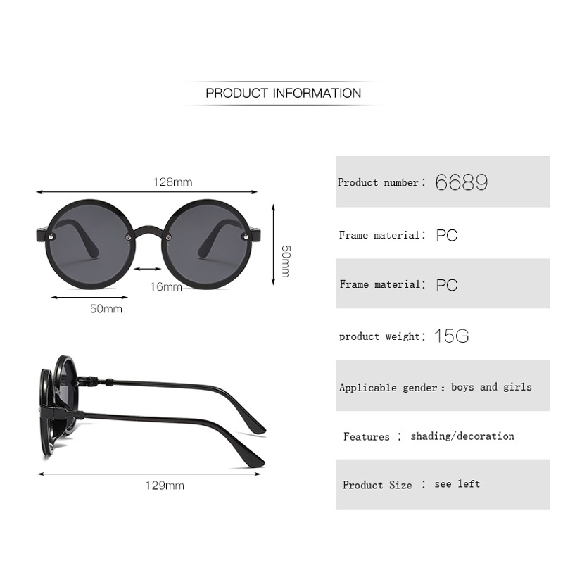 Kính Mát Tròng Tròn Chống Tia UV Thời Trang Cho Bé