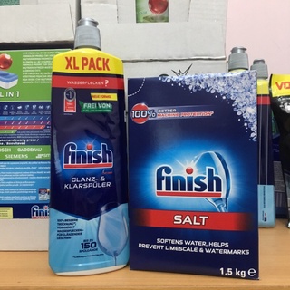 Nước bóng finish 750ml + muối finish 1.5kg