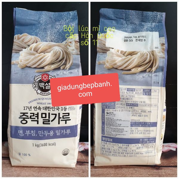 Bột lúa mì (wheat flour) cao cấp Hàn Quốc số 13 và 11 - 1kg