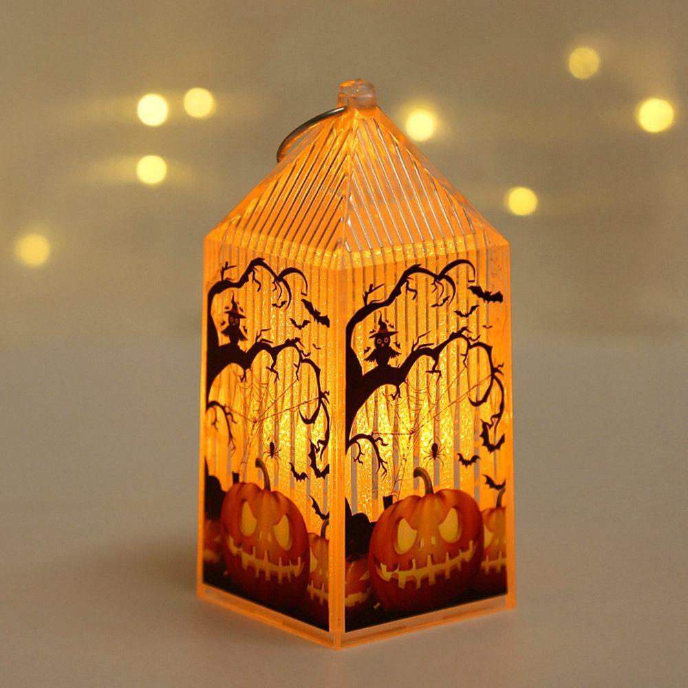 1 Đèn Lồng LED Trong Mờ Họa Tiết Bàn Tay Phù Thủy Bí Ngô Dùng Trang Trí Halloween