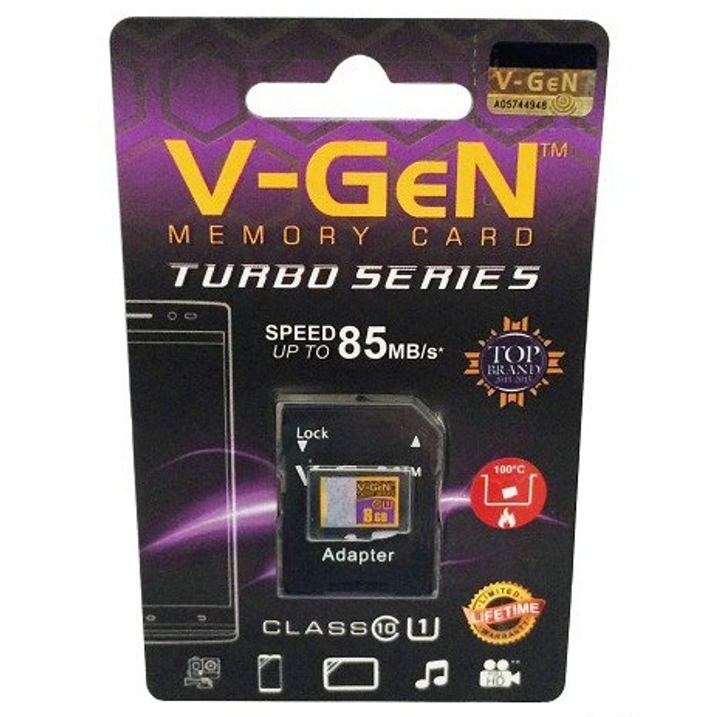 Bộ Chuyển Đổi V-gen Micro Sd 8gb Turbo Class 10 85mbps | BigBuy360 - bigbuy360.vn