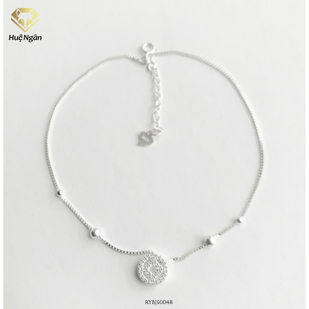Lắc chân bạc Ý 925 Huệ Ngân - Kim tiền may mắn RYBJ50048 | BigBuy360 - bigbuy360.vn
