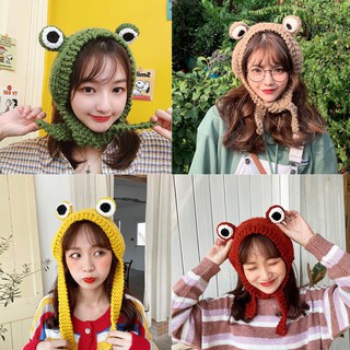 Mũ Nón Len Ếch Ộp Frog 3D Cute Phô Mai Que Trend Thu Đông 2020 ( băng đô ếch cho bé )