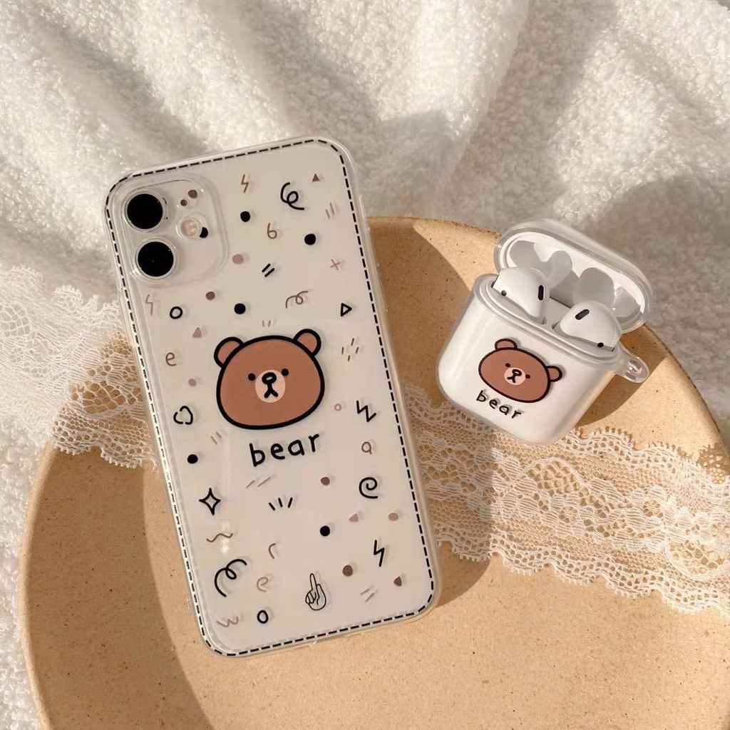 𝐂𝐨́ 𝐬𝐚̆̃𝐧 𝐜𝐡𝐨 𝐢𝐏𝐡𝐨𝐧𝐞 𝟏𝟐  Ốp lưng iphone silicon trong gấu nâu