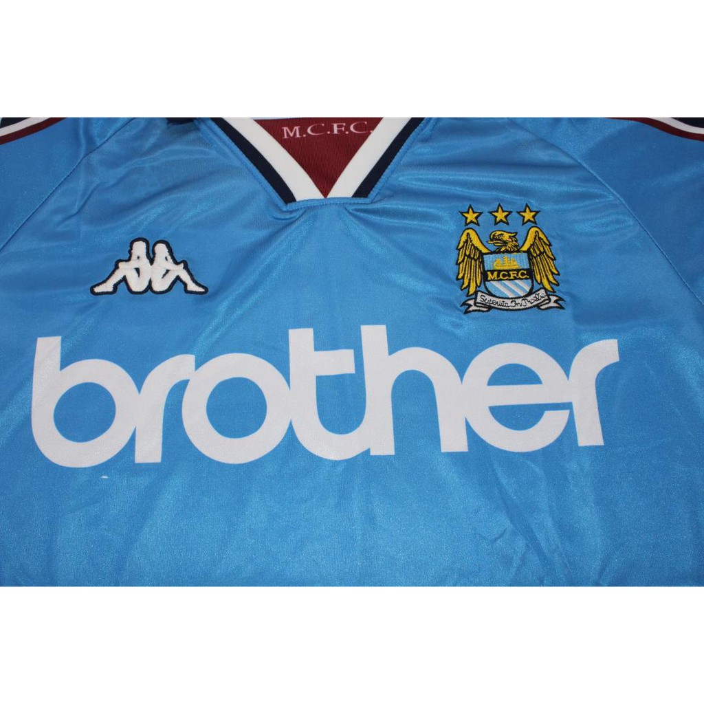 Áo Bóng Đá Đội Tuyển Manchester City 1998-99 Phong Cách Retro Cho Nam