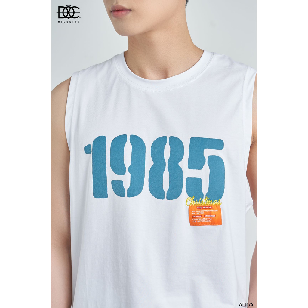 Áo Tank Top, Tanktop Nam Nữ Hai Màu Đen Trắng In Số 1985 Thoáng Mát Trẻ Trung ĐỘC MENSWEAR - ATT176