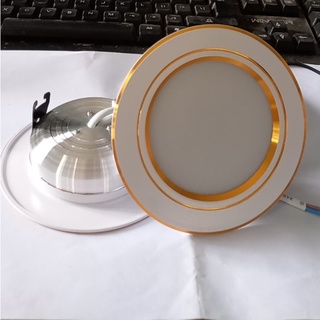 D09 Đèn led Âm Trần Đế xanh Gía Sỉ, Đèn Âm Trần Liền Thể 7w 3 Màu Không Cần Chấn Lưu Rời