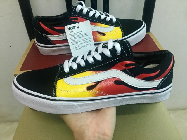 Giày vans lửa VNXK hình thật