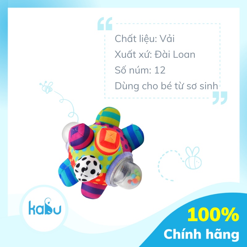 KABU - Bóng Núm Xúc Xắc Phát Triển Đa Giác Quan Cho Bé Từ 0 Tháng Tuổi