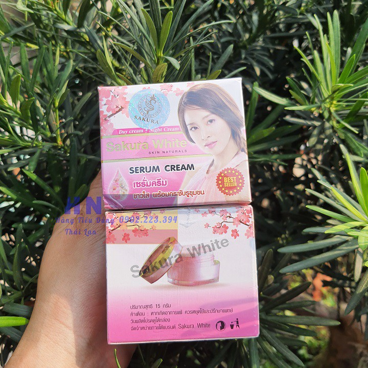 KEM DƯỠNG TRẮNG DA SAKURA WHITE HỒNG NGÀY VÀ ĐÊM